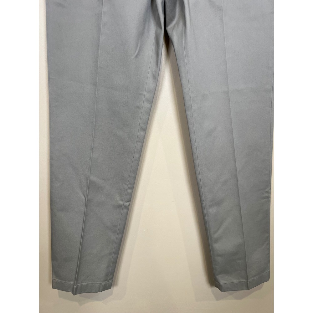 Brooks Brothers Advantage Chino Pants Mens 33/32 Grey Milano Slim Fit Flat Front - Picture 3 of 7